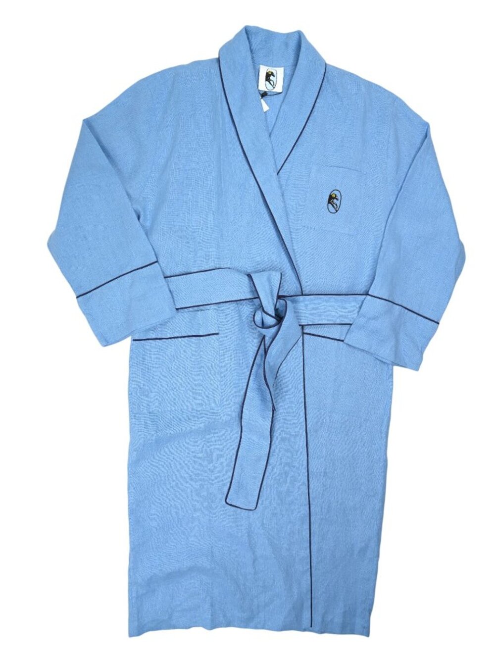 Sleeper Paros Linen Robe in Blue - Picture 2 of 4